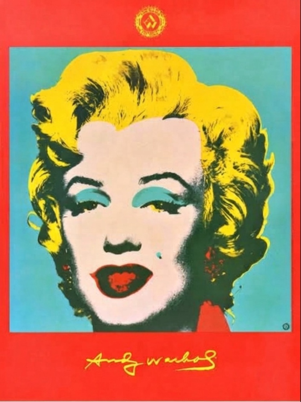 1996 Andy Warhol Foundation Lithograph Print Unframed Pop Art Poster Marilyn